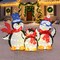 Multi-Color Metal Fabric 3-Piece Lighted Penguin Family Holiday Decor